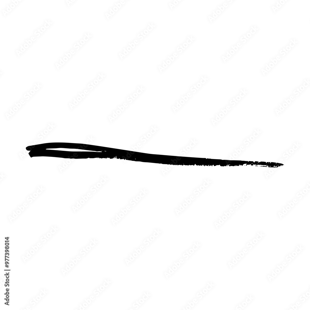 Paint brush stroke, freehand artistic water color abstract shape dirty grunge style stroke smear inked line design for drawing and background element in a vector illustration