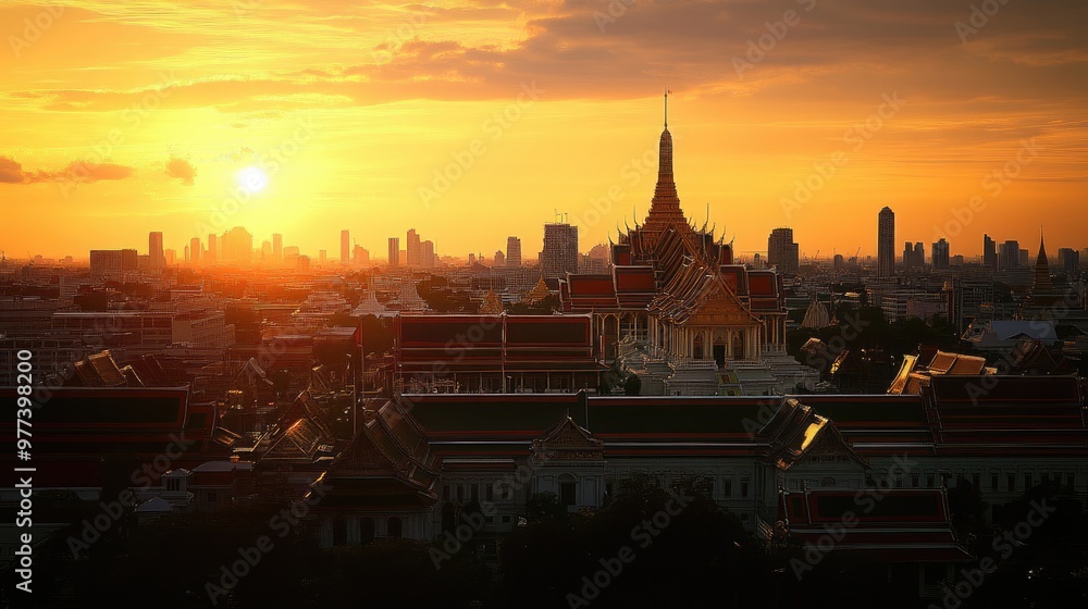Fototapeta premium A stunning view of the Grand Palace in Bangkok.