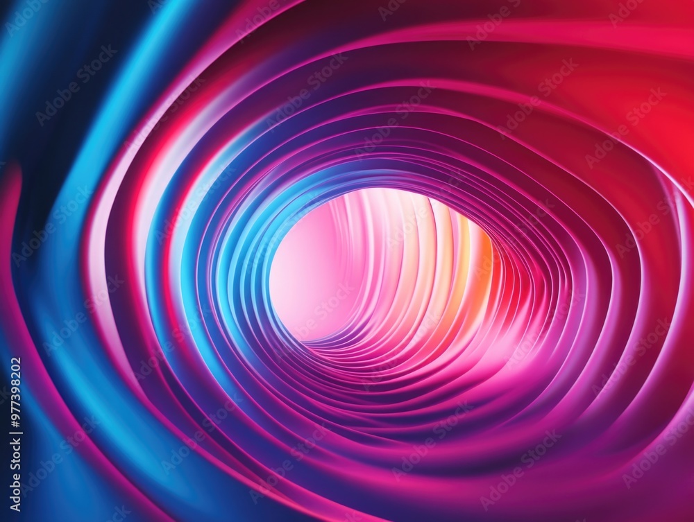 Obraz premium Ambient Abstract Art - A Journey Through the Rainbow Tunnel