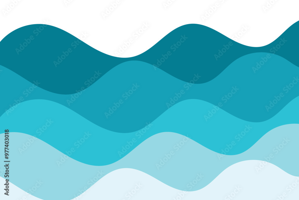 Sea waves layered vector background illustration and sea beach vector illustration. Sea waves layered vector background illustration and sea beach vector illustration.