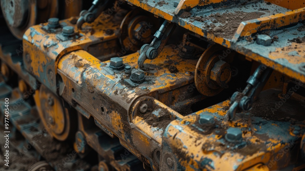 Close Up Of Crawler Tractor Undercarriage Close Up Of Crawler Tractor Undercarriage