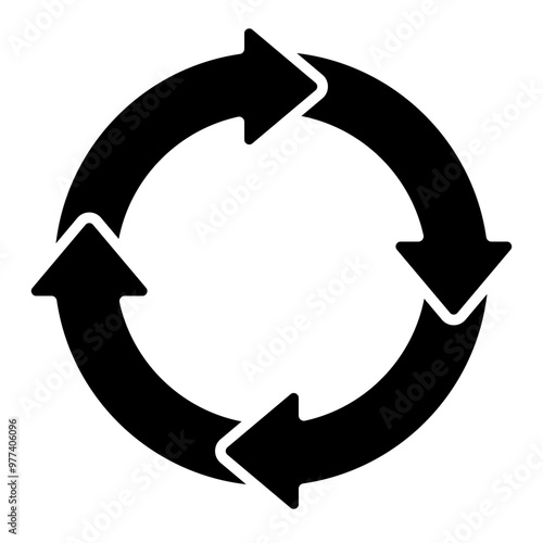 Recyle sign icon for conservation