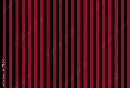 Shocking Carbon Red color and black color background with lines. traditional vertical striped background texture..