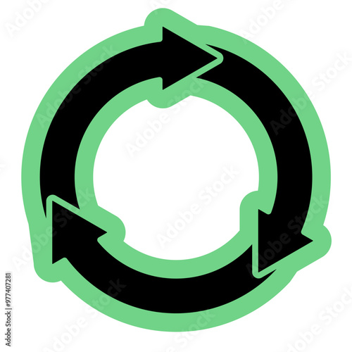 Recyle sign icon for conservation