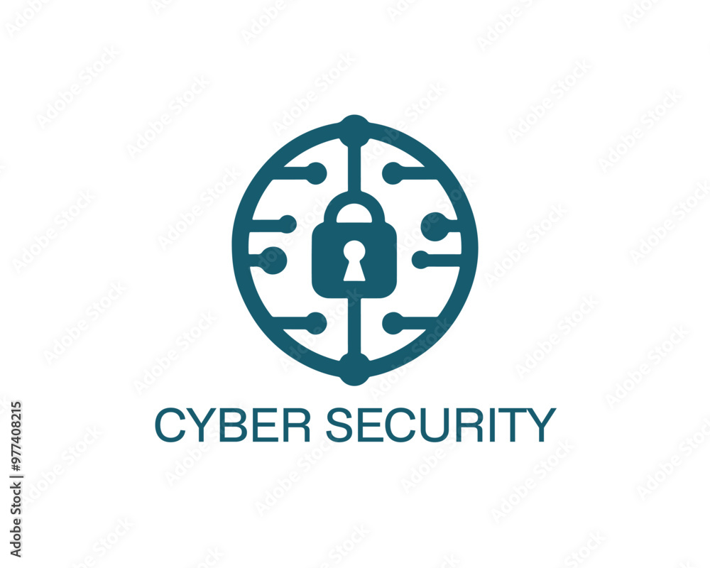 Cyber security logo icon symbol vector illustration. Modern cyber security logo Cyber security logo icon symbol vector illustration. Modern cyber security logo