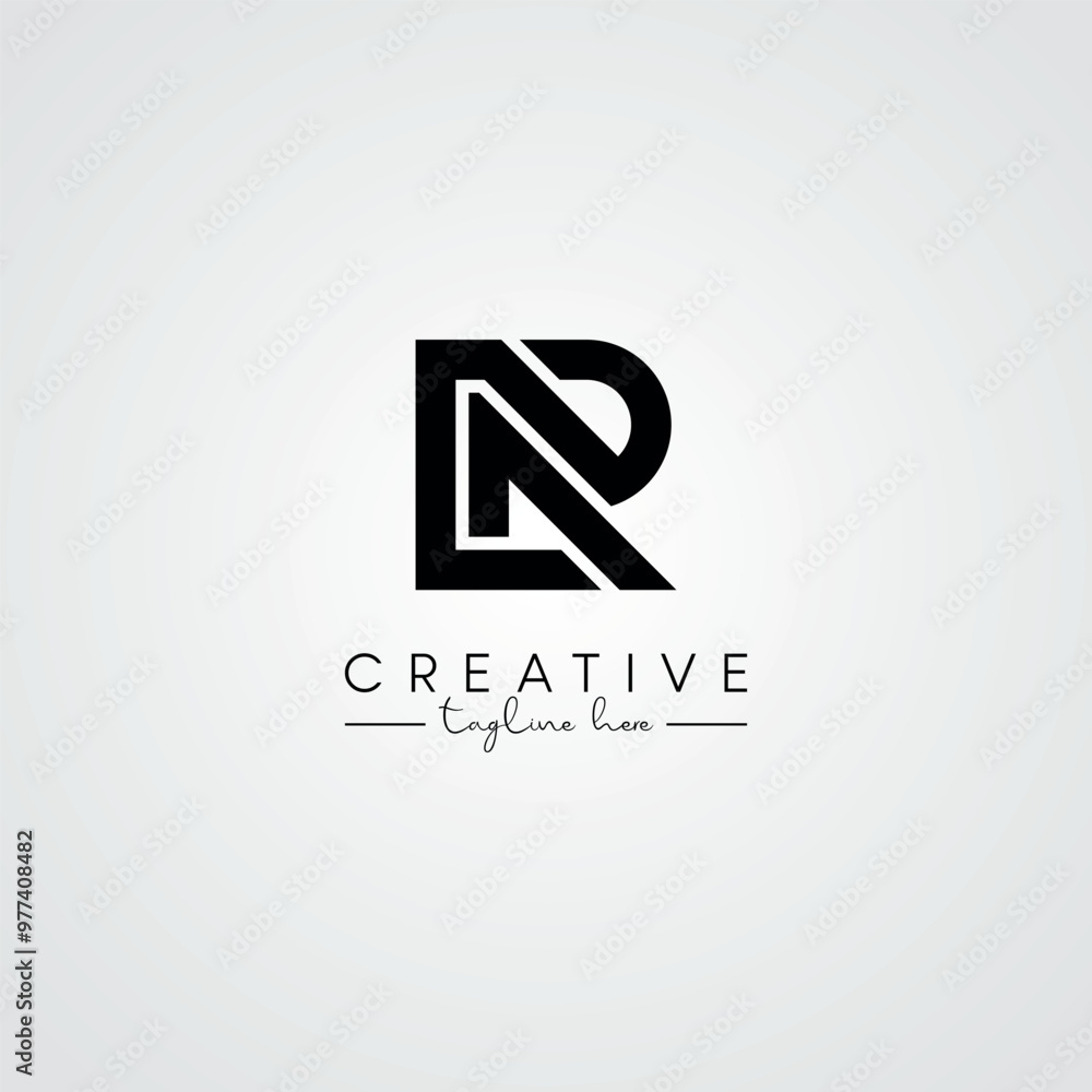 Obraz premium Modern Unique Artistic Letter LR RL Logo Design. Initial Based Letter Logo Vector