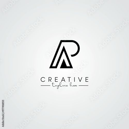 Modern Unique Artistic Letter PA AP Logo Design. Initial Based Letter Logo Vector.