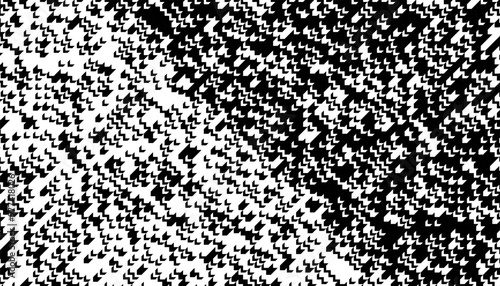 Black and white abstract diagonal transition pattern. Geometric pattern with grunge pixel effect. Vector Format Illustration 