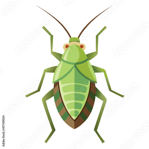 An Aphid Minimalist vector illustration isolated on a white background