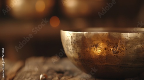 Handcrafted Singing Bowl with Vibrant Sound for Relaxation photo