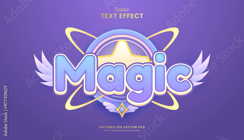 decorative magic circle editable text effect design