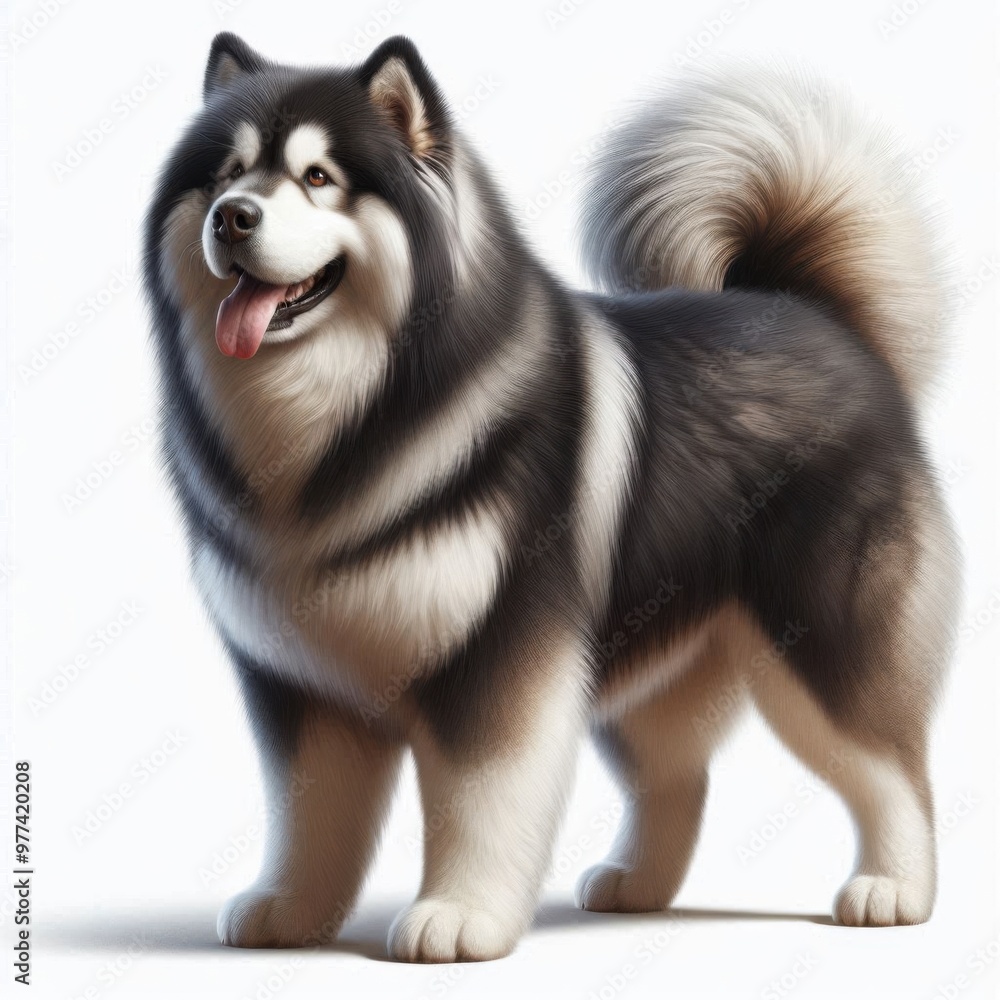 Alaskan Malamute is isolated on a white background Alaskan Malamute is isolated on a white background