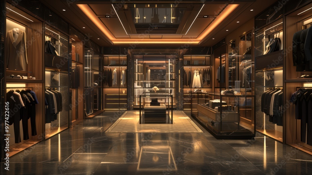 Luxurious Walk-In Closet with Modern Design Luxurious Walk-In Closet with Modern Design