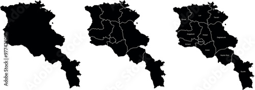 ARMENIA MAP with its administrative divisions and regions