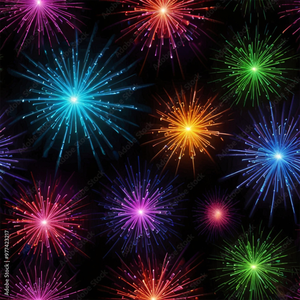 Naklejka premium fireworks in the night sky