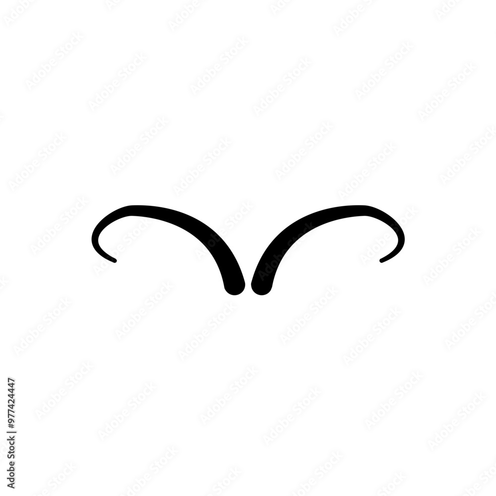 Animal horns icon, logo isolated on white background Animal horns icon, logo isolated on white background