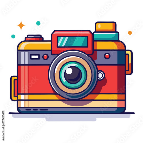 Camera vector illustration isolated on a white background