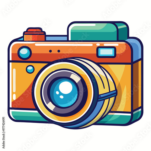 Camera vector illustration isolated on a white background