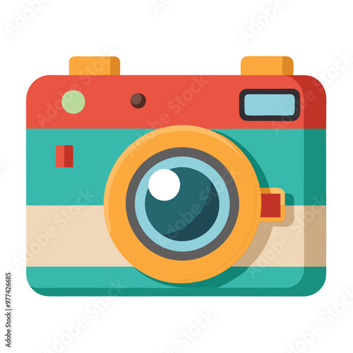 Camera vector illustration isolated on a white background