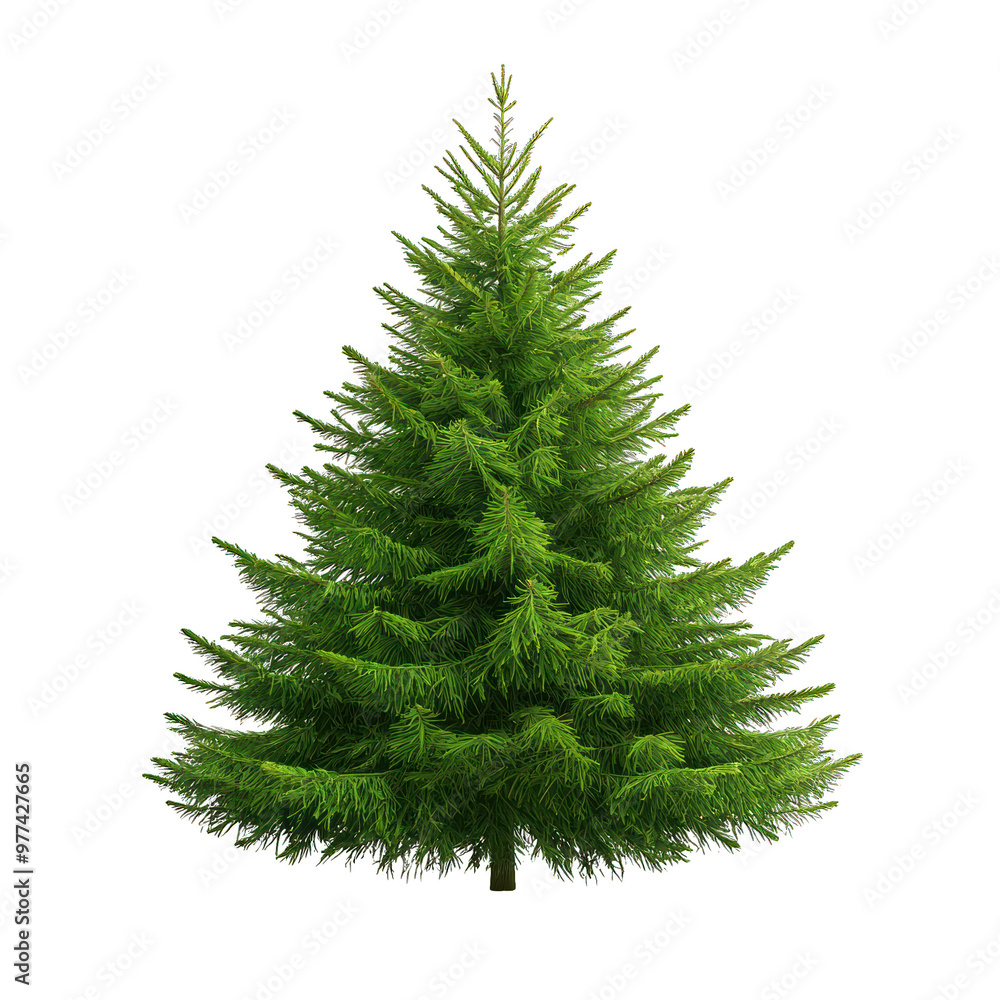 Fototapeta premium A lush green tree displaying vibrant foliage, perfect for nature-themed projects, decor, or seasonal illustrations. transparent background