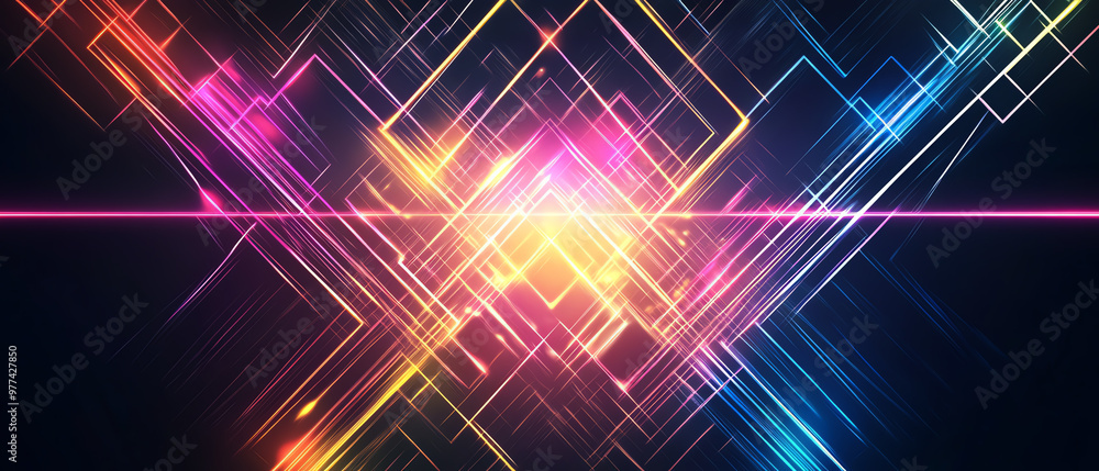 Abstract vector background with futuristic gaming console graphics, glowing neon lines and sharp geometric shapes, vibrant digital design Abstract vector background with futuristic gaming console graphics, glowing neon lines and sharp geometric shapes, vibrant digital design