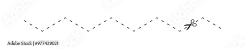 scissors on dashed line, dash line and scissors, dot outline and scissors