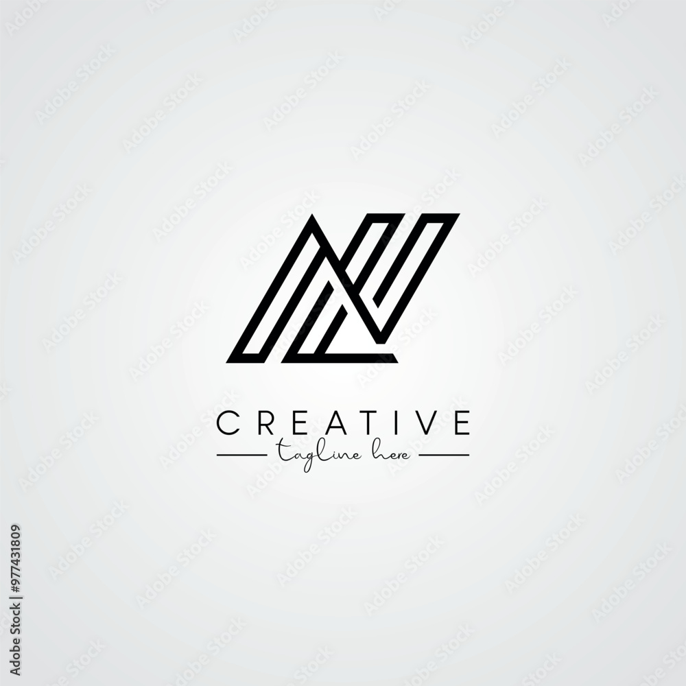 Modern Minimal Artistic Letter NL LN Logo Design. Initial Based Letter Logo Vector. Modern Minimal Artistic Letter NL LN Logo Design. Initial Based Letter Logo Vector.