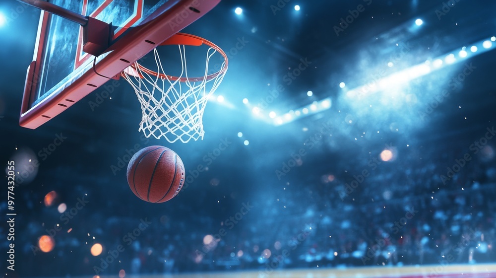 A dynamic image of a basketball being shot from the free-throw line, with the ball in mid-air and the hoop and backboard clearly visible. A dynamic image of a basketball being shot from the free-throw line, with the ball in mid-air and the hoop and backboard clearly visible.