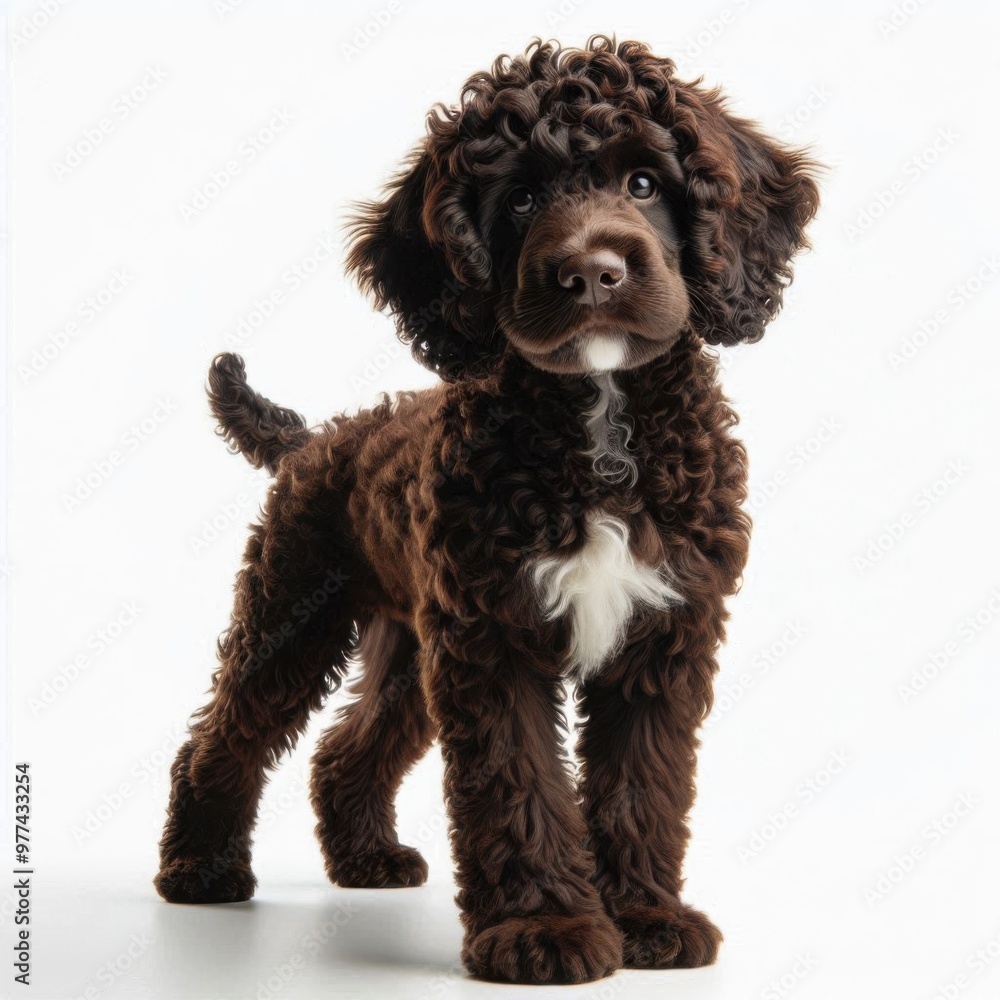 American Water Spaniel isolated on a white background American Water Spaniel isolated on a white background