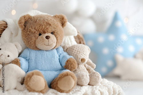 Basket With Newborn Baby St...