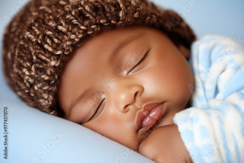 Black Newborn Baby Isolated