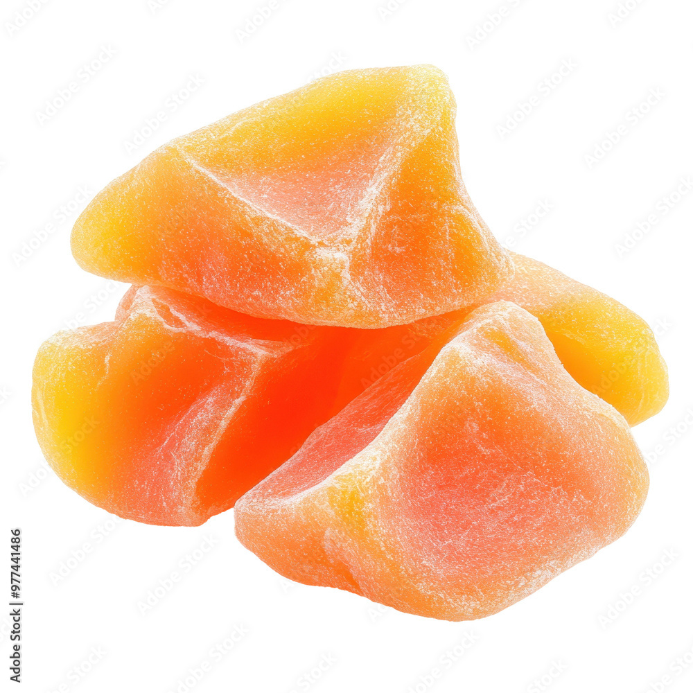 A pile of dried fruit with a white background A pile of dried fruit with a white background