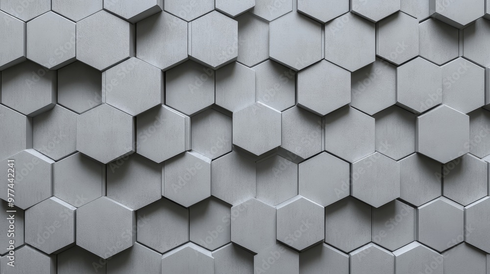 An hexagonal, 3D background with tiles. Polished tiles and futuristic blocks. 3D rendering. An hexagonal, 3D background with tiles. Polished tiles and futuristic blocks. 3D rendering.