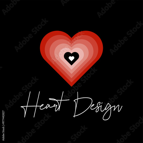 heart design line love abstract background pattern design 