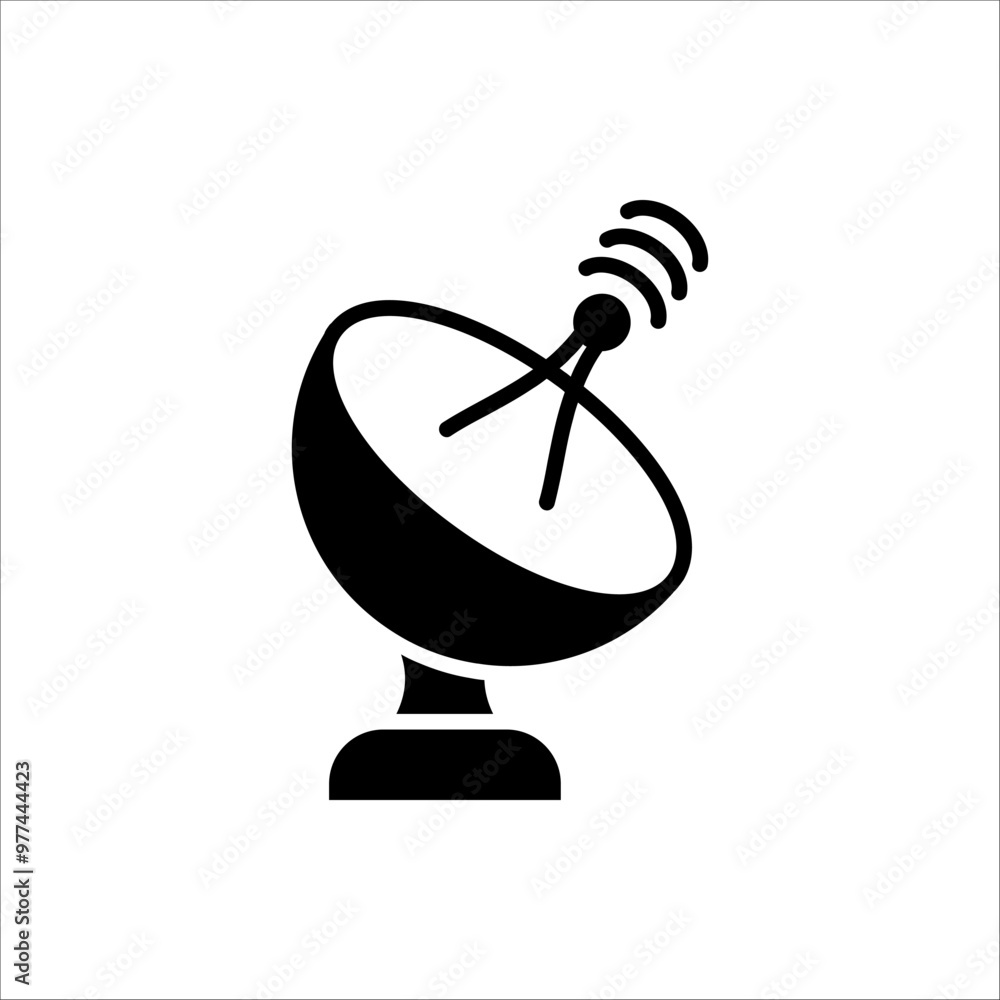 Wireless satellite icon. Containing antenna or signal receiving tower, and space satellite for telecommunication. Vector illustration eps 10. Wireless satellite icon. Containing antenna or signal receiving tower, and space satellite for telecommunication. Vector illustration eps 10.