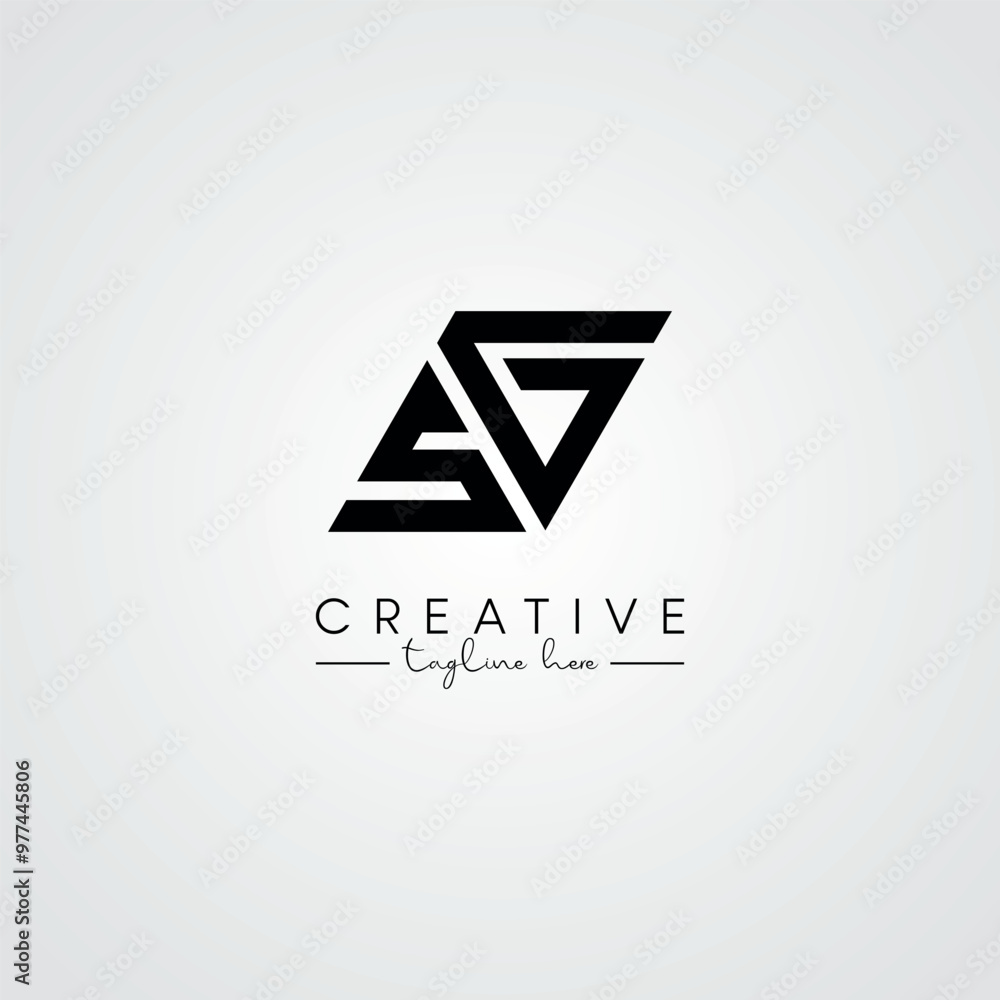 Abstract Minimal Artistic Letter SG GS Logo Design. Initial Based Letter Logo Vector. Abstract Minimal Artistic Letter SG GS Logo Design. Initial Based Letter Logo Vector.