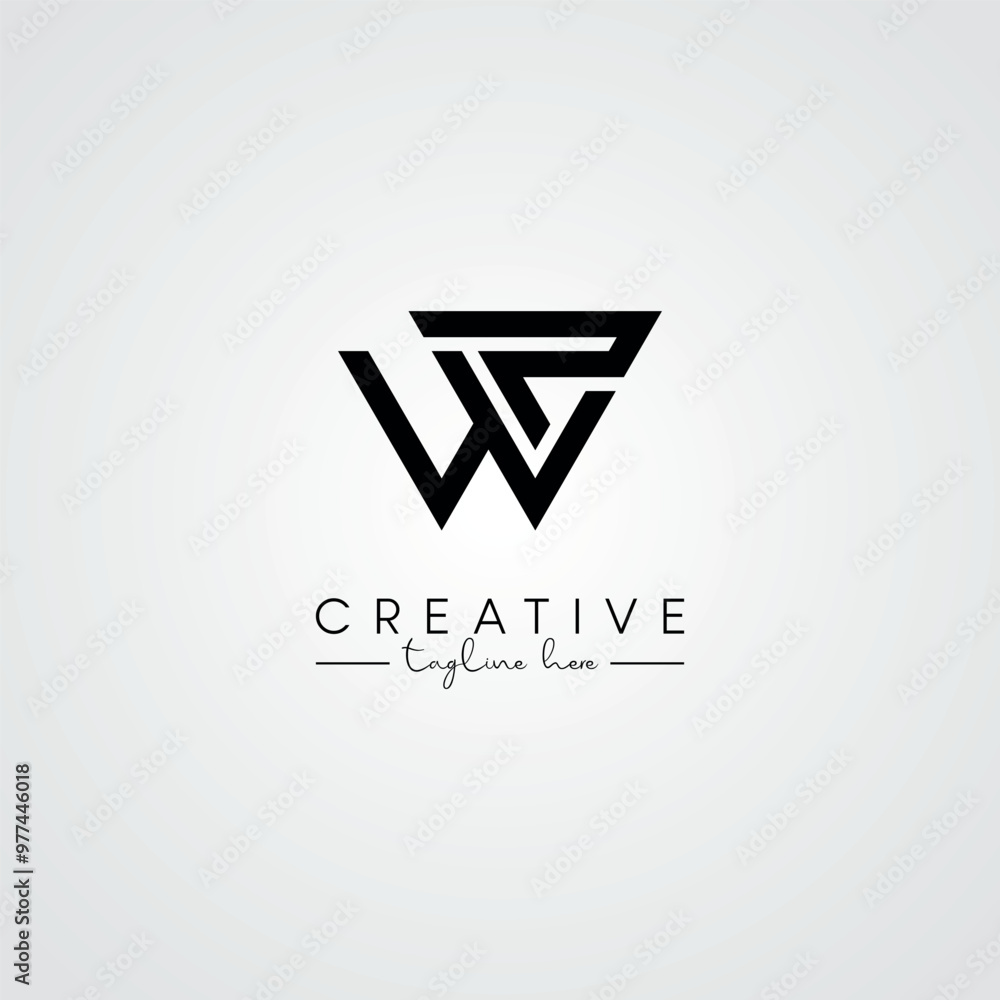 Abstract Minimal Artistic Letter WP PW Logo Design. Initial Based Letter Logo Vector. Abstract Minimal Artistic Letter WP PW Logo Design. Initial Based Letter Logo Vector.