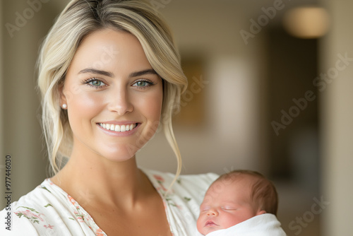 Mother Holding Newborn Baby