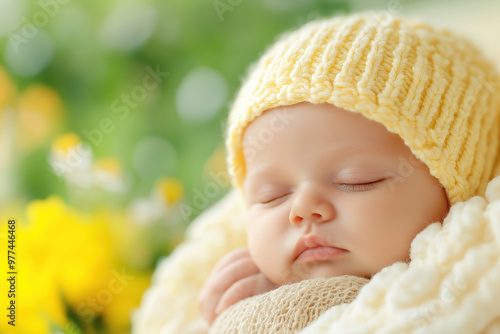 Newborn At Summer Day Outside