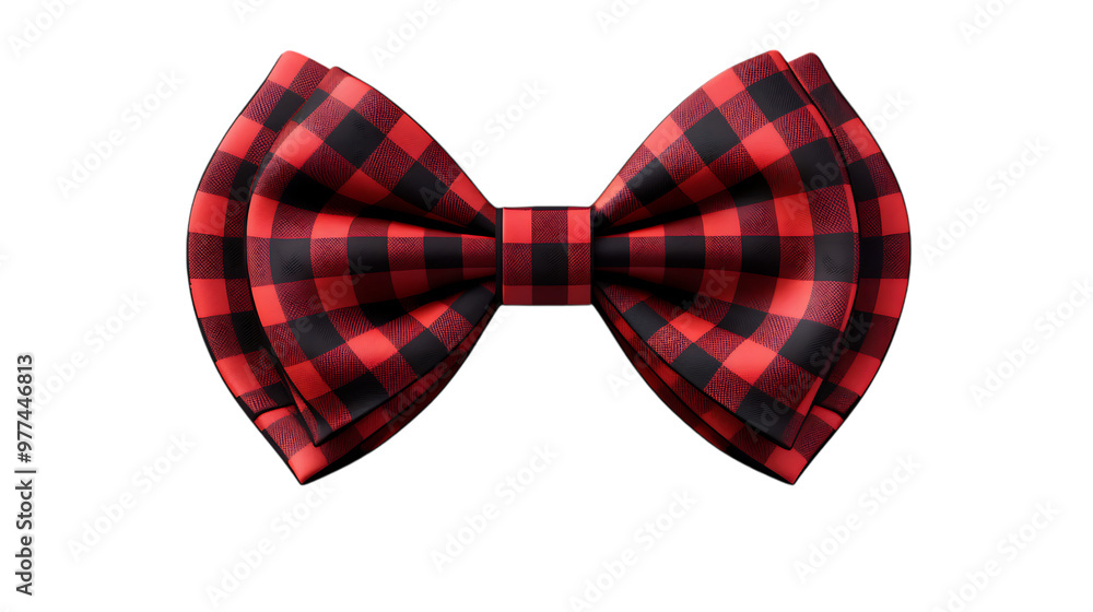 Black and red checked ribbon Black and red checked ribbon