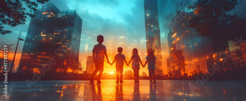 “A Group of Children Holding Hands Forming an Unbroken Circle”
 photo