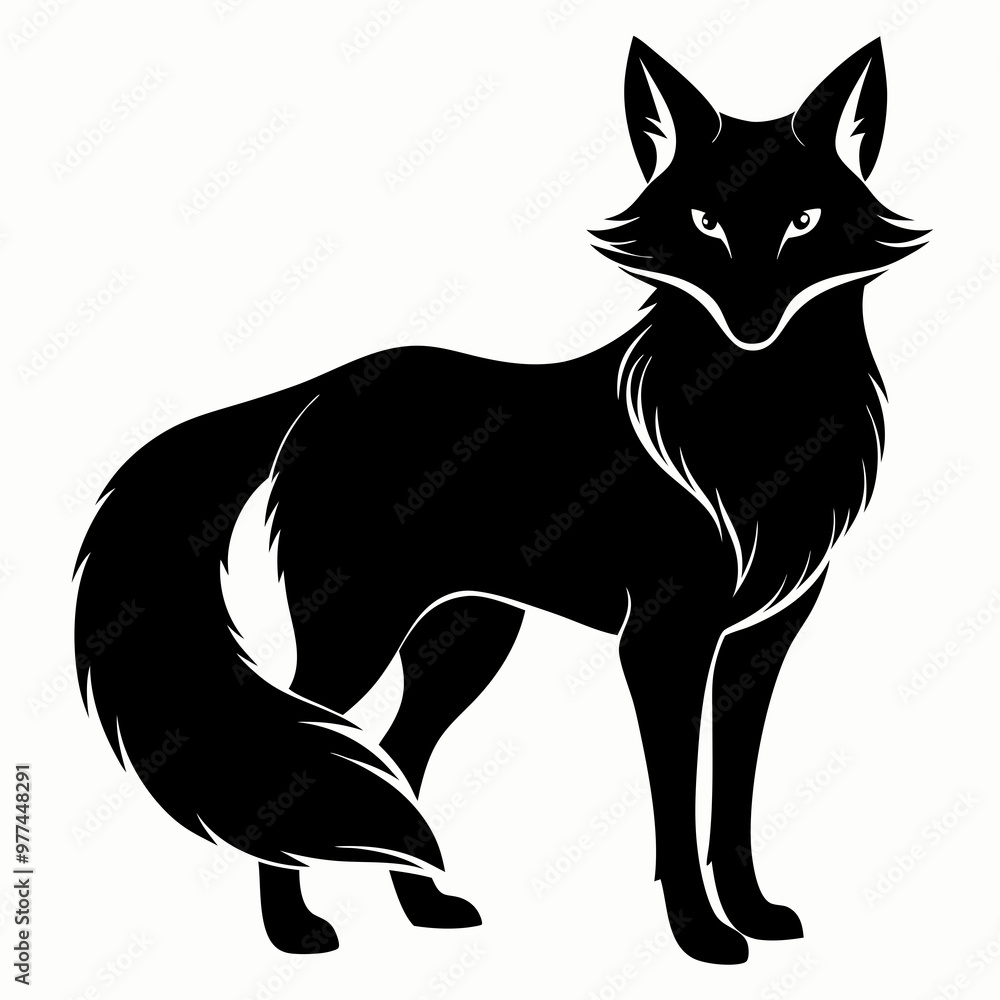 Fox Black vector silhouette Fox Black vector silhouette