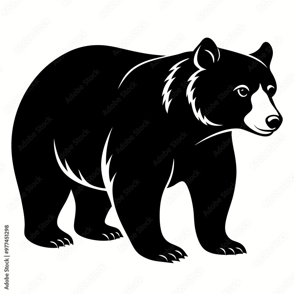 Bear Black vector silhouette Bear Black vector silhouette