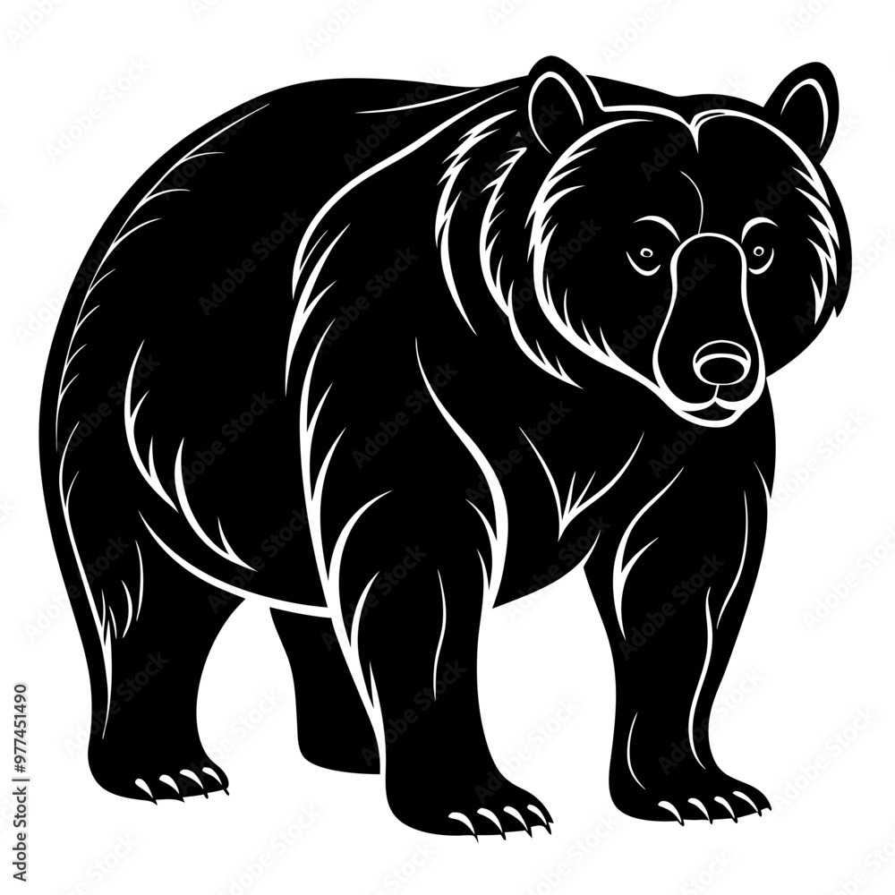Bear Black vector silhouette Bear Black vector silhouette