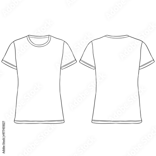 Wallpaper Mural black outline women tshirt Torontodigital.ca
