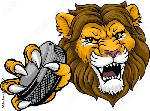 Photography Lion Ice Hockey Team Sports Animal Cartoon Mascot