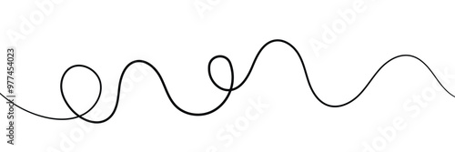 Squiggle line design element. vector file illustration. isolated on white background. EPS 10