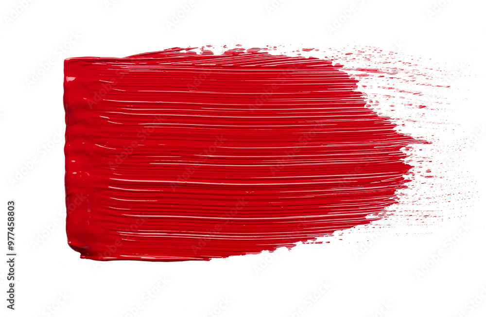 A smear of red lipstick or acrylic paint. Energetic and saturated color, stylish and dynamic image. The image is suitable for use in cosmetic companies, fashion magazines, art projects. A smear of red lipstick or acrylic paint. Energetic and saturated color, stylish and dynamic image. The image is suitable for use in cosmetic companies, fashion magazines, art projects.