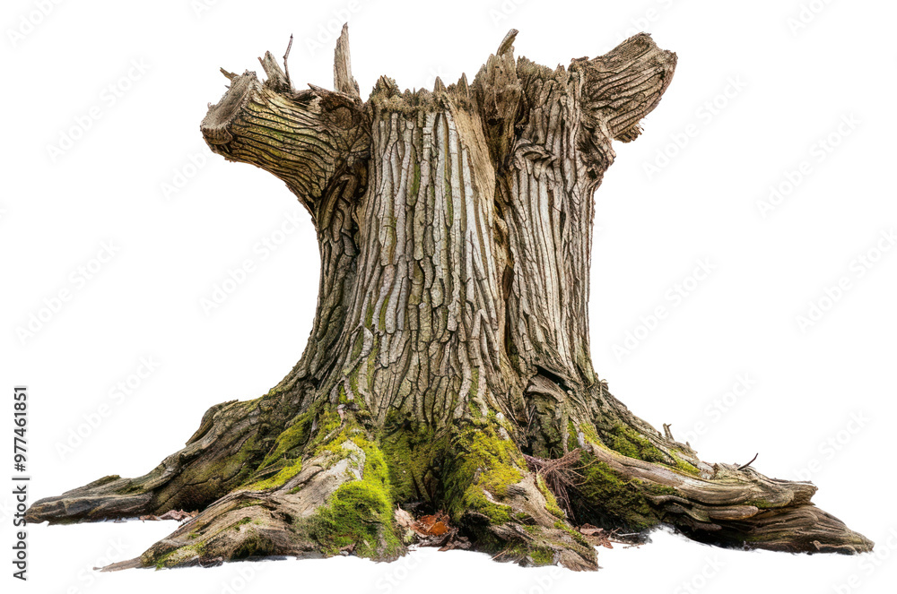 Fototapeta premium PNG Ancient tree stump isolated background