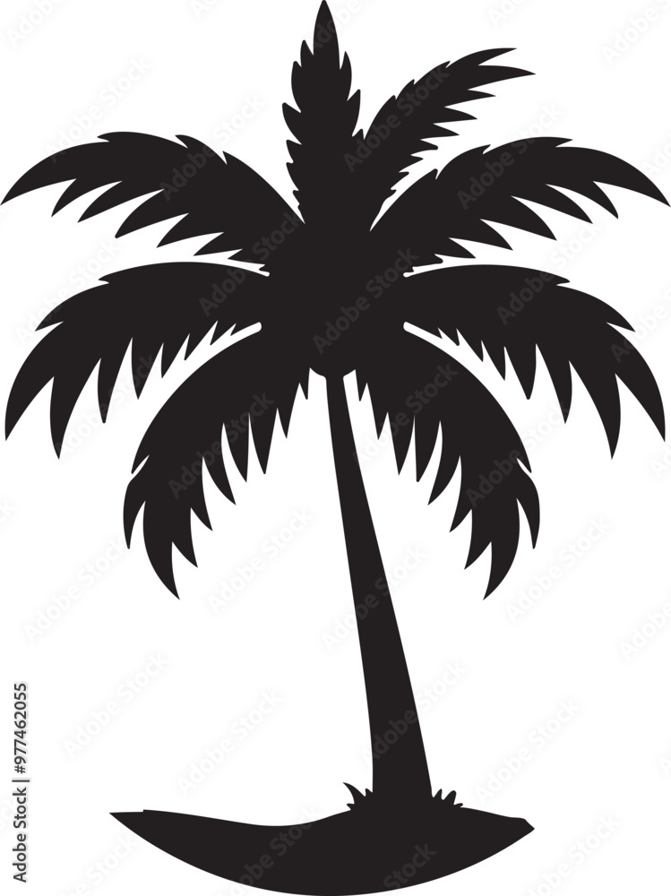 Palm tree silhouette vector